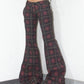 Vintage Deadstock Y2k Tartan Check Print Super Flare Low Rise Jeans - Size S