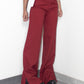 Vintage Deadstock Vampy Wide Leg Flare Y2k Trousers with Slit Details - Size L