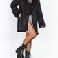 Vintage Boho Short Black Furry Afghan Coat