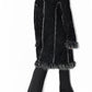 Vintage 2000s Black Hooded Faux Fur Penny Lane Coat