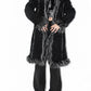 Vintage 2000s Black Hooded Faux Fur Penny Lane Coat