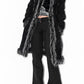 Vintage 2000s Black Hooded Faux Fur Penny Lane Coat