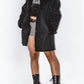 Vintage Boho Short Black Furry Afghan Coat