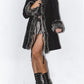 Y2k Faux Fur Lightweight Black Penny Lane Coat