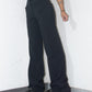 Vintage 90s Chanel Wide Leg Flared Navy Blue Wool Trousers - Size XL