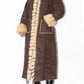 Vintage Long Fur Trim Coat in Brown