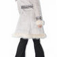 Y2k Beige Embroidery Faux Suede Penny Lane Coat