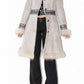 Y2k Beige Embroidery Faux Suede Penny Lane Coat