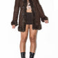 Y2k Short Penny Lane Coat in Brown