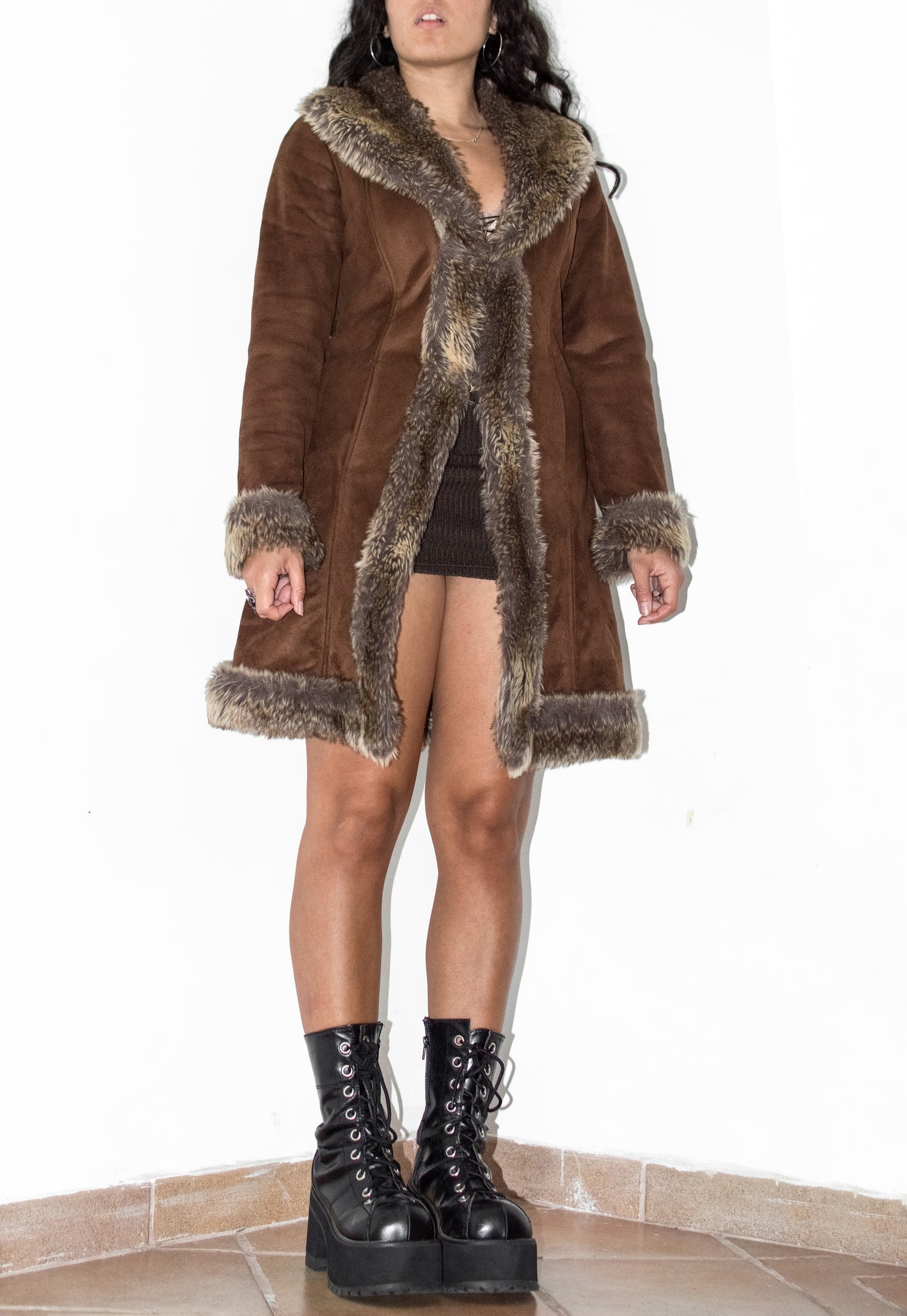 Vintage Brown Short Penny Lane Coat