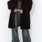 Vintage 90s Oversize Faux Fur Brown Coat - Size XL