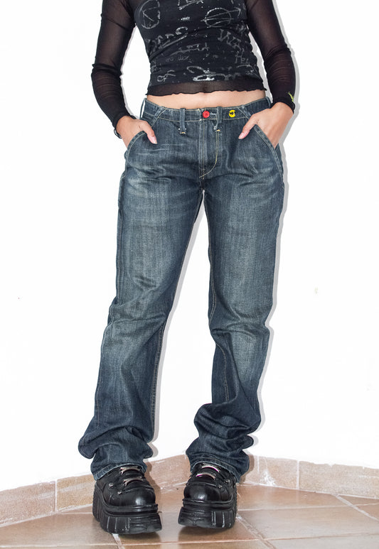 Levi's Grunge Mid Waist Straight Jeans