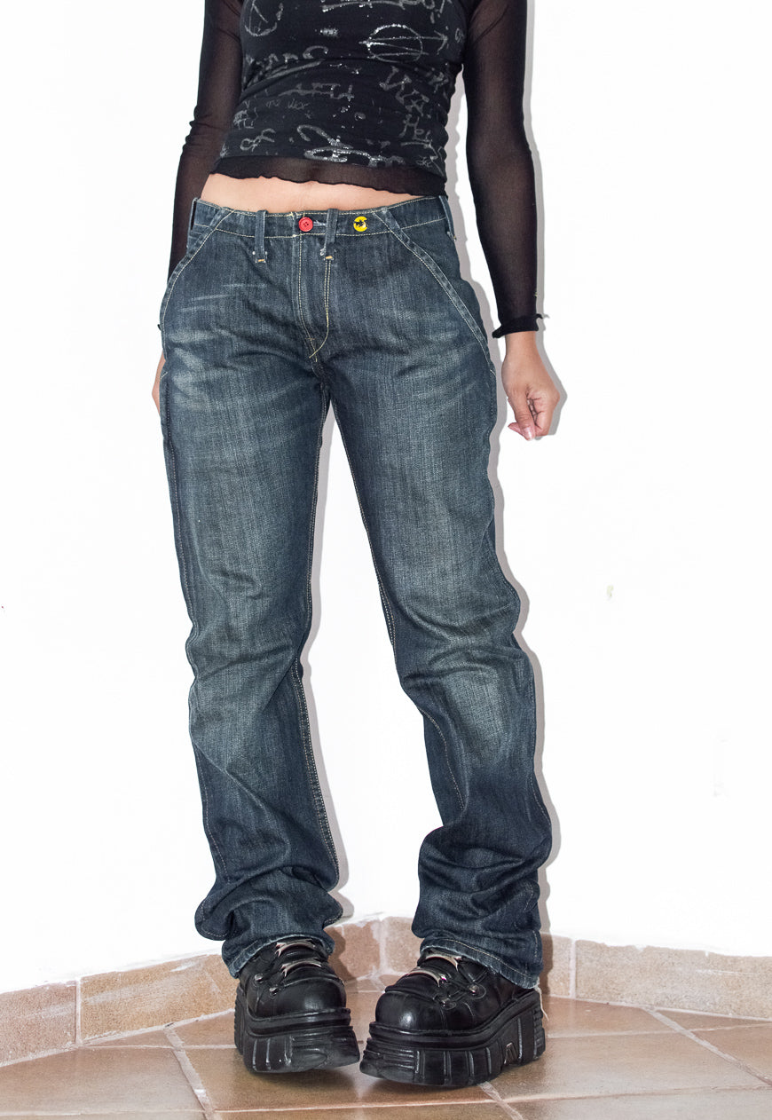 Levi's Grunge Mid Waist Straight Jeans