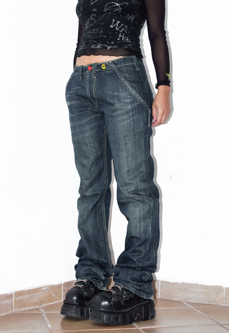 Levi's Grunge Mid Waist Straight Jeans