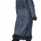 Vintage Y2k Denim Hooded Maxi Afghan Coat