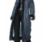 Vintage Y2k Denim Hooded Maxi Afghan Coat