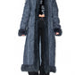 Vintage Y2k Denim Hooded Maxi Afghan Coat