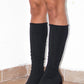 Vintage Y2k Knee High Boots in Black Stretch Scuba