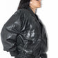 90s Oversize Genuine Leather Bomber Jacket