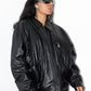 Vintage Zip Through Genuine Leather Bomber Jacket