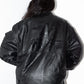 Vintage Zip Through Genuine Leather Bomber Jacket