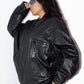 Vintage Zip Through Genuine Leather Bomber Jacket