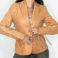 Vintage Y2k Cowboy Style Fringe Beige Faded Blazer Jacket  - Size M