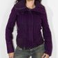 Vintage Y2k Purple Wool Zip Through Jacket  - Size M