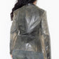 Y2k Vintage Faded Genuine Leather Single Breast Blazer - Size M