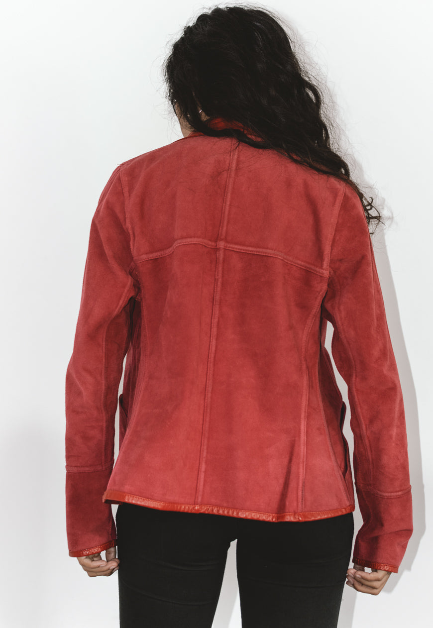 Vintage 90s Double Sided Genuine Leather Jacket