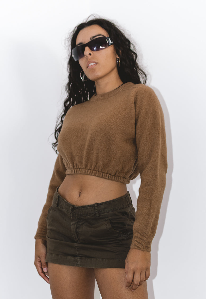 Vintage 90s Reworked Crop Wool Jumper