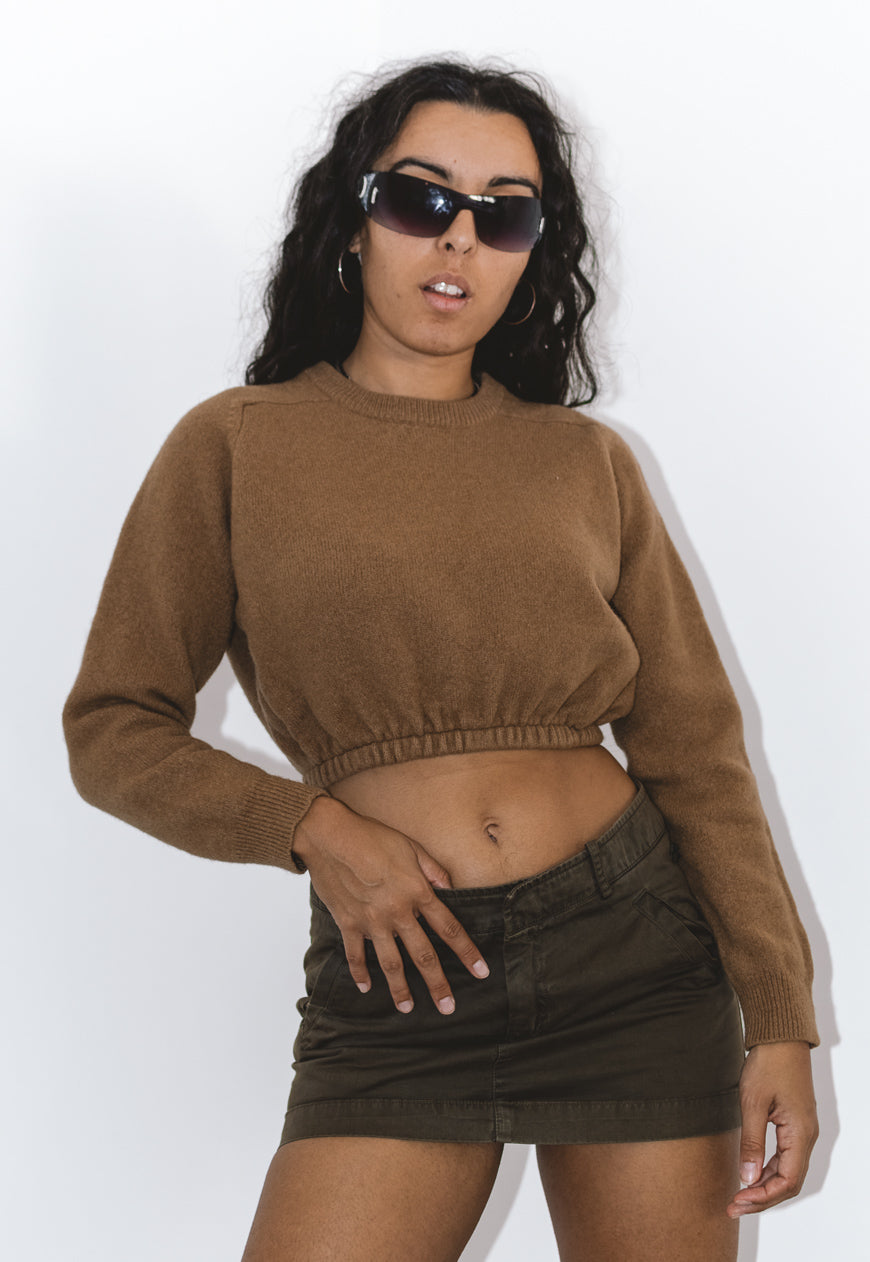 Vintage 90s Reworked Crop Wool Jumper