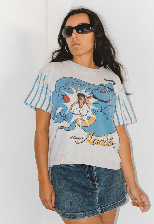 Vintage 90s 1992 rare Aladdin Disney Printed Cartoon Tshirt