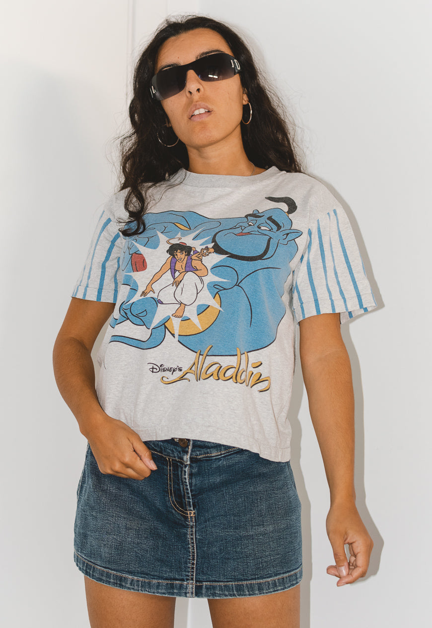 Vintage 90s 1992 rare Aladdin Disney Printed Cartoon Tshirt