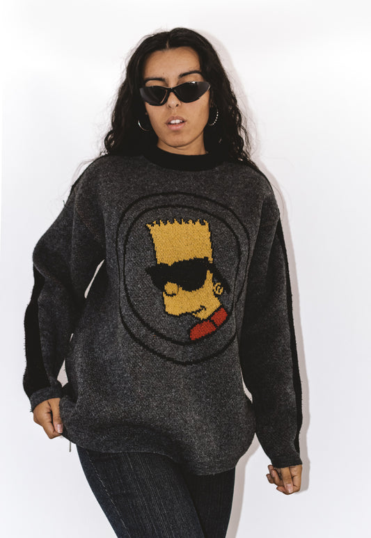 Vintage 90s Bart Simpson Cartoon Graphic Jumper