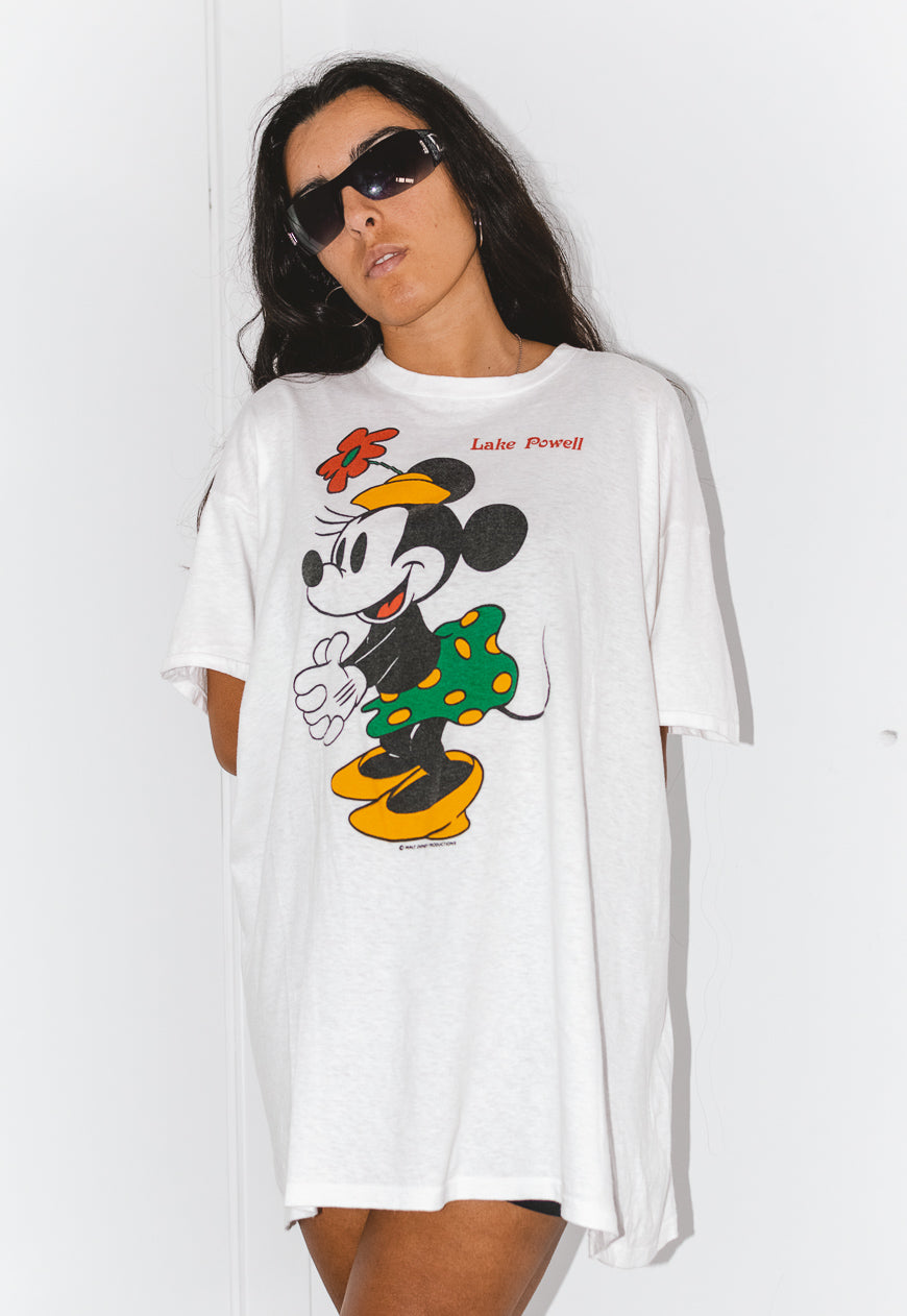 Vintage 90s Cartoon Minnie Mouse Printed Graphic T-shirt