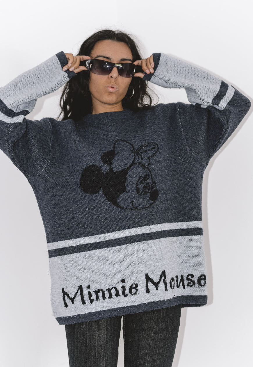 Vintage 90s Disney Cartoon Jumper With Minnie Mouse