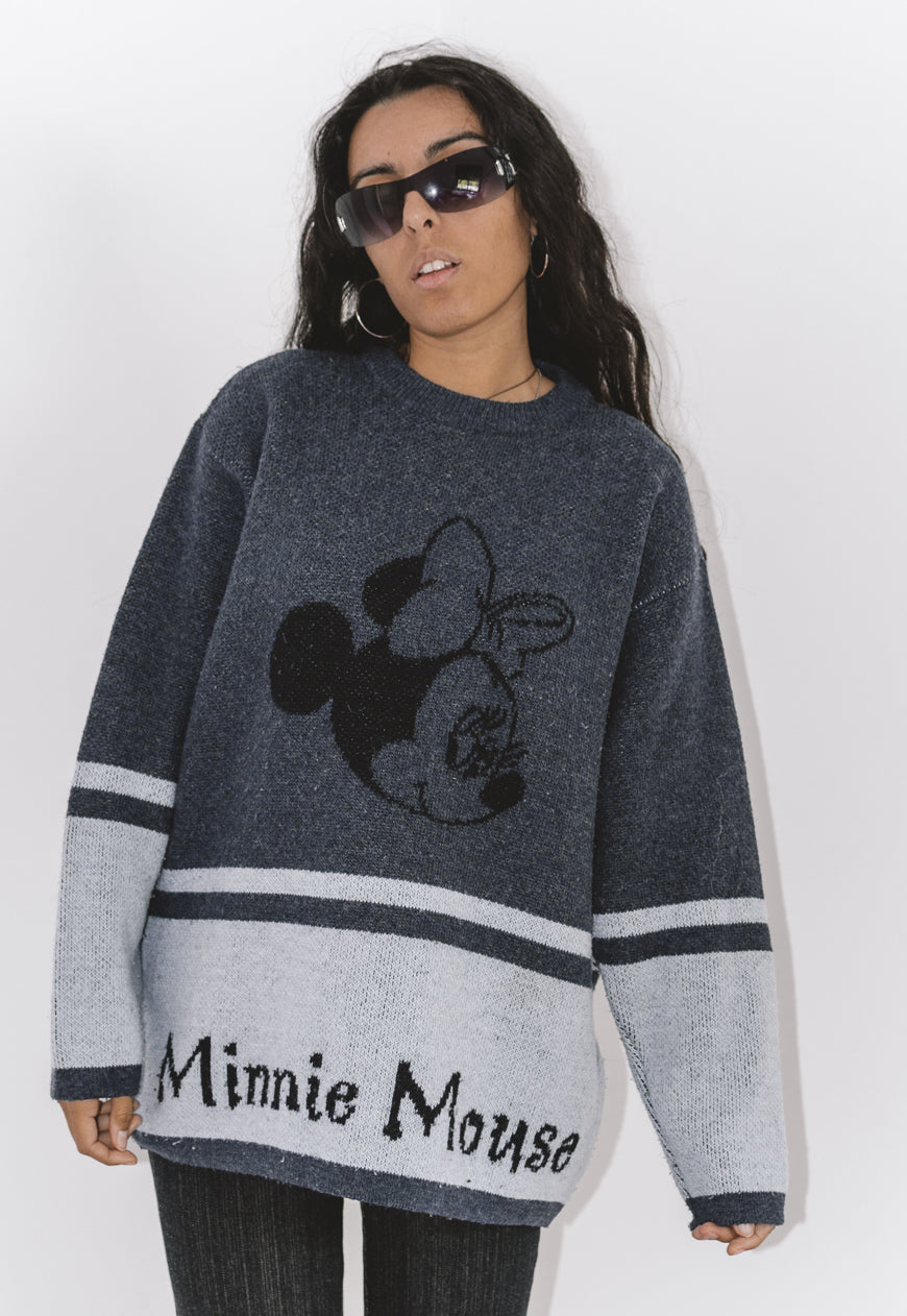 Vintage 90s Disney Cartoon Jumper With Minnie Mouse