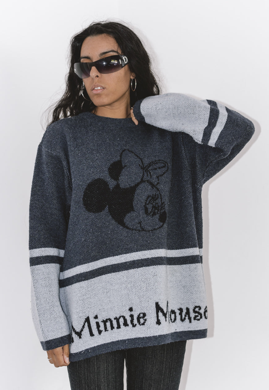 Vintage 90s Disney Cartoon Jumper With Minnie Mouse