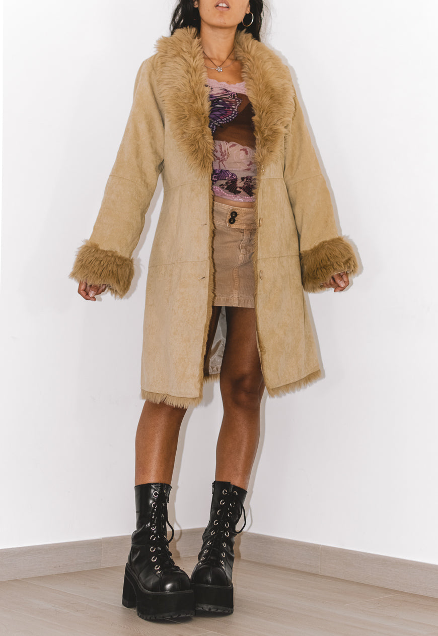 Vintage Faux Fur Trim Penny Lane Jacket