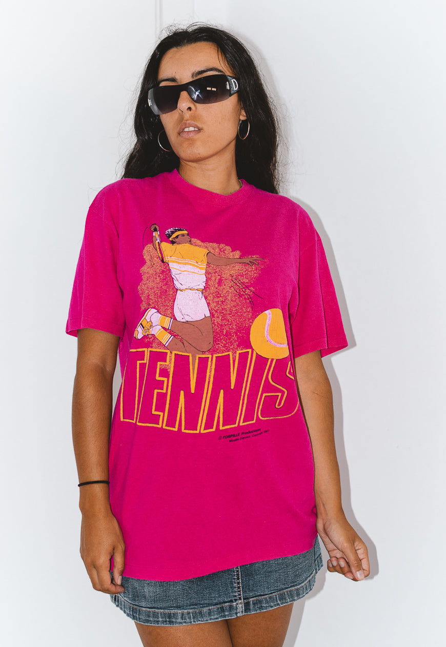 Vintage 90s Tennis Sport Graphic T-shirt