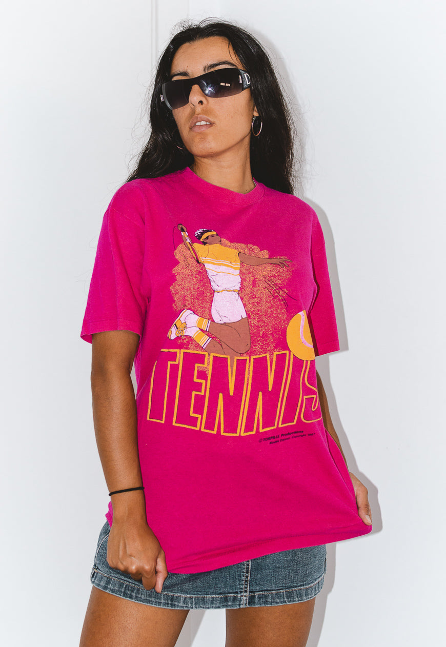 Vintage 90s Tennis Sport Graphic T-shirt