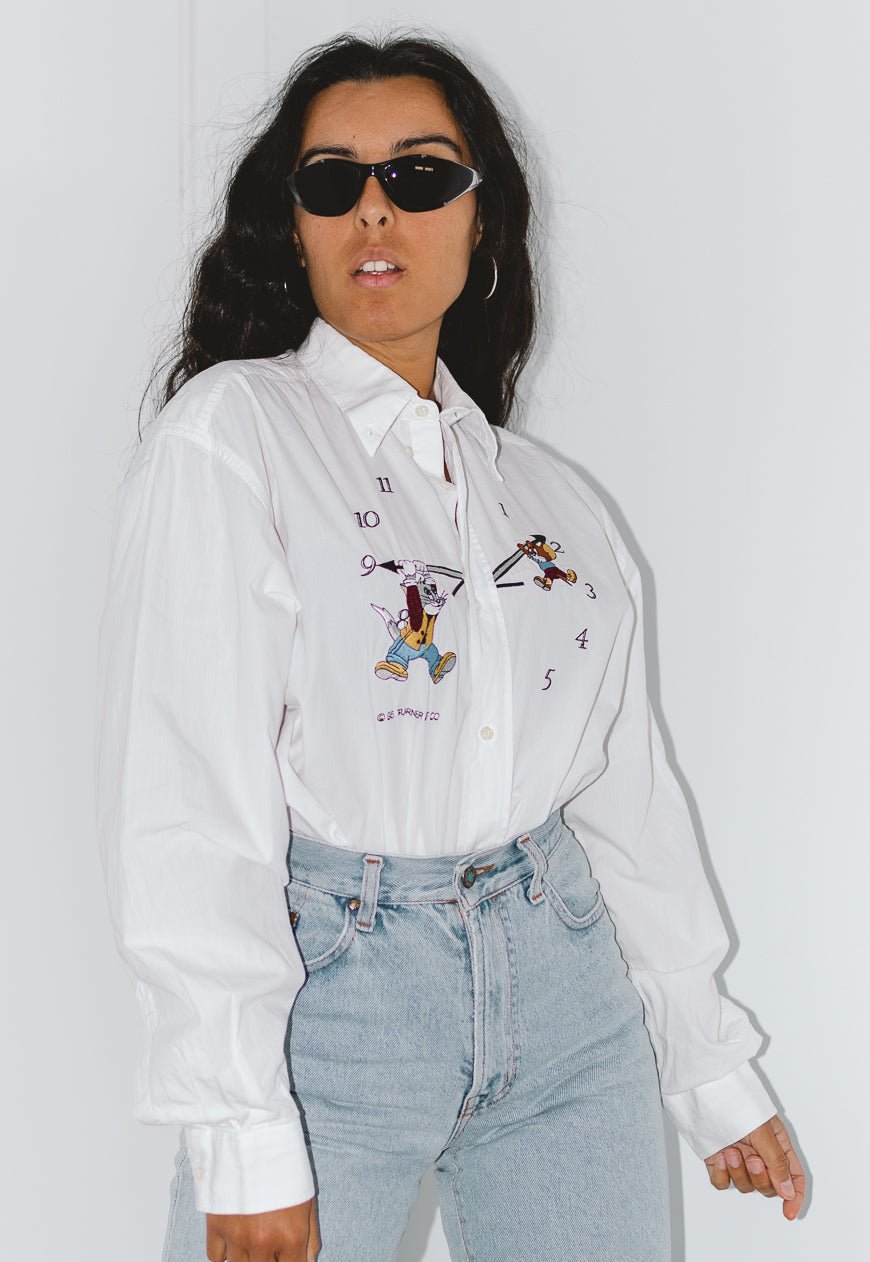 Vintage 90s Tom and Jerry Cartoon embroidered shirt